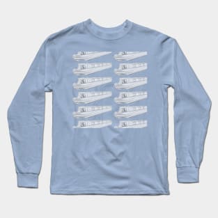 narrowboat pattern - no problem Long Sleeve T-Shirt